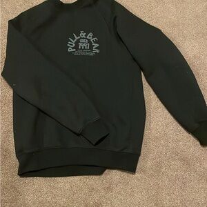 Pull&Bear Dark Crewneck Sweater for Men